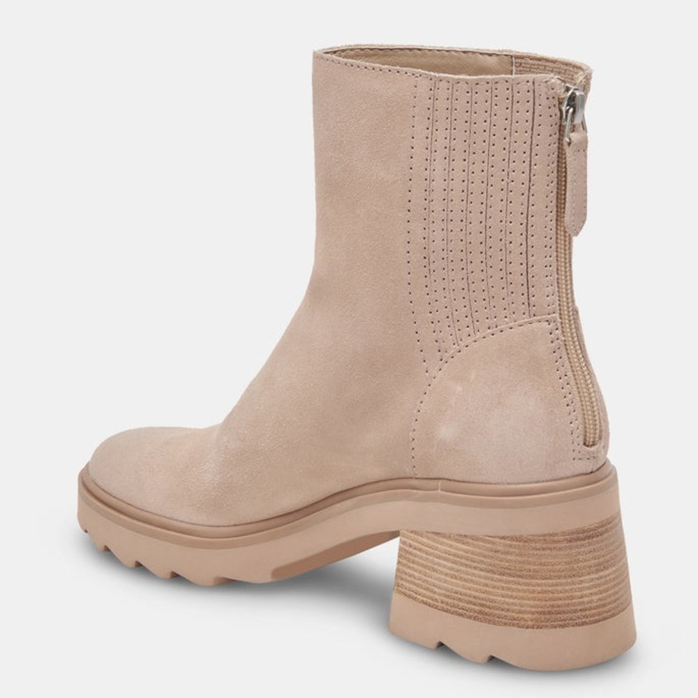 Dolce Vita Beige Suede Ankle Boots - Picture 3 of 10